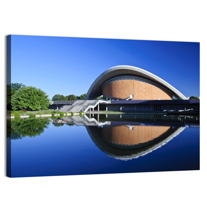 House of World Cultures, Sunny Berlin Wall Art as a canvas print