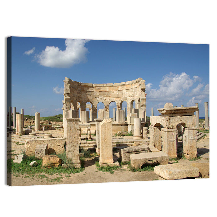 Leptis Magna Stone Ruins Wall Art as a canvas print