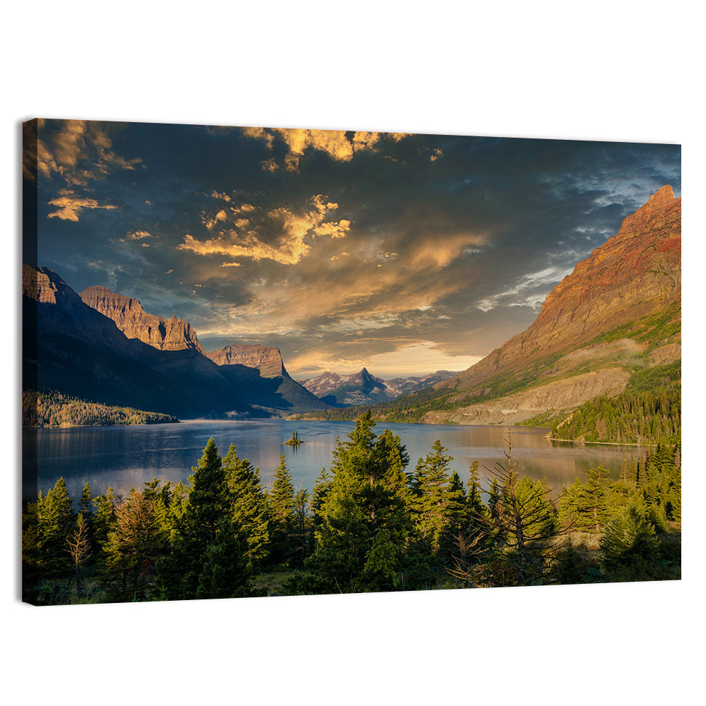 Wild Goose Island, St. Mary Lake Wall Art, canvas print, landscape