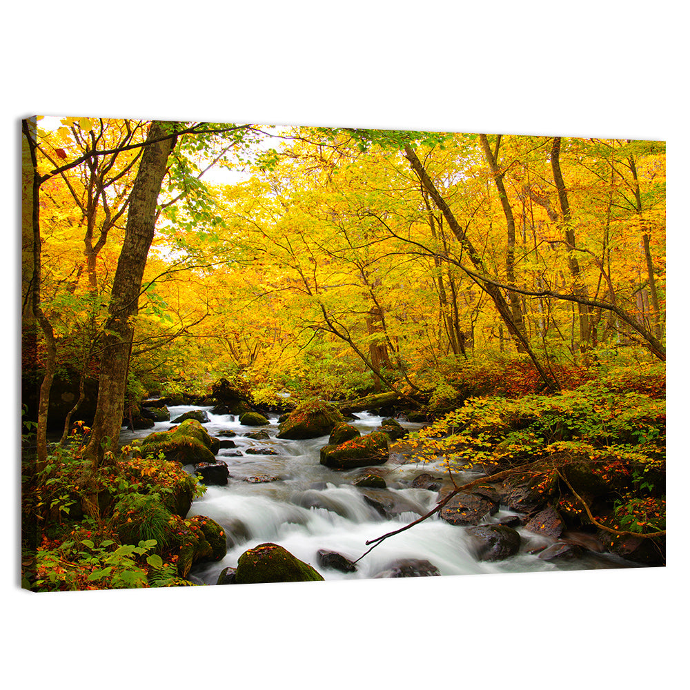 Oirase River Wall Art, canvas print, landscape