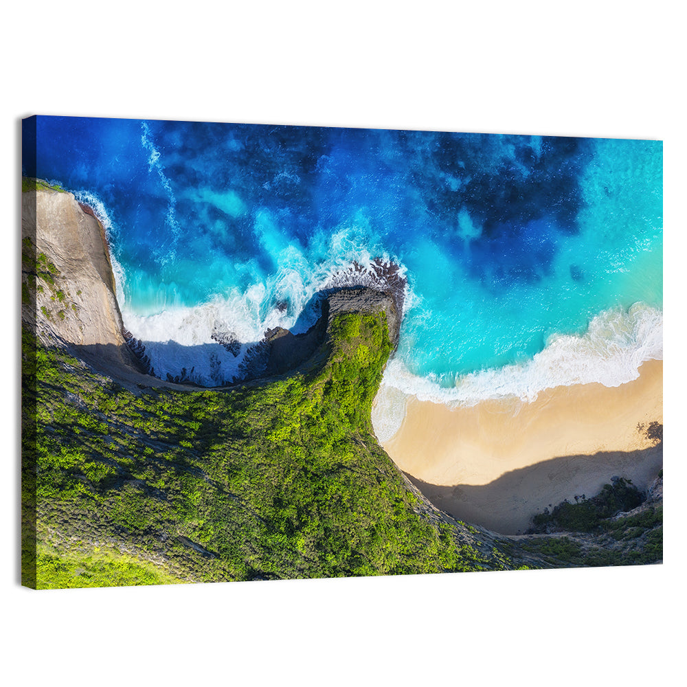 Kelingking Beach Cliffs Wall Art, canvas print, landscape