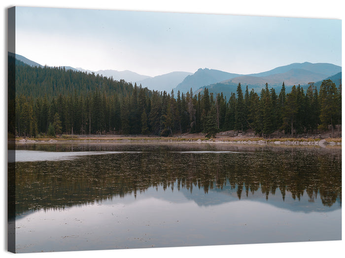 Echo Lake Park Reflection Wall Art as a canvas print