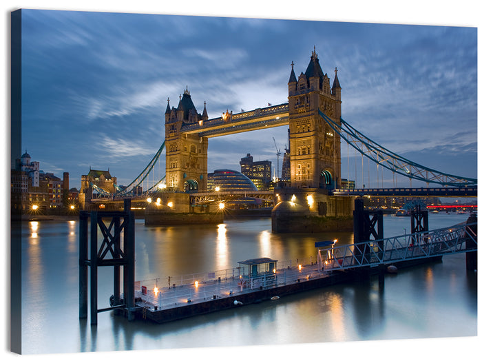 Tower Bridge at Blue Hour Wall Art as a canvas print