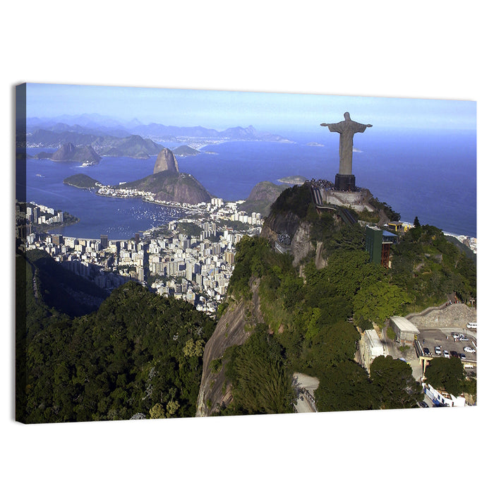 Christ the Redeemer Over Rio De Janeiro Wall Art as a canvas print