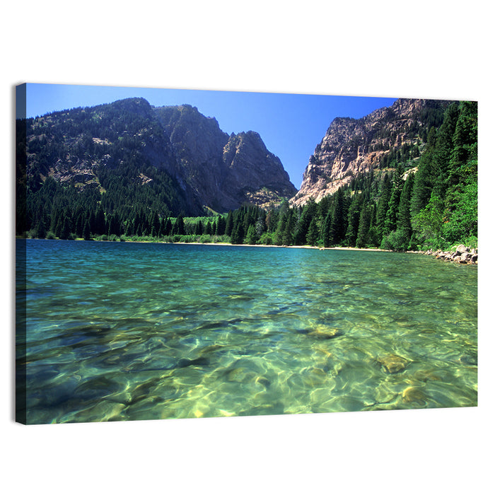 Phelps Lake Landscape Wall Art as a canvas print