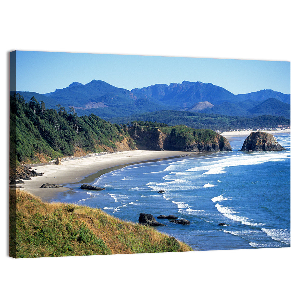Ecola State Park Coastline Wall Art, canvas print, landscape