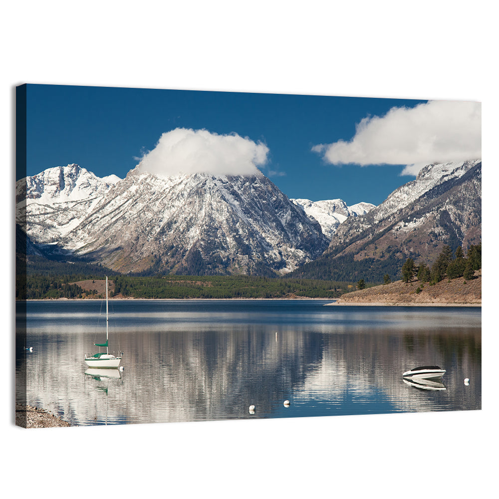 Jenny Lake Reflection Wall Art, canvas print, landscape