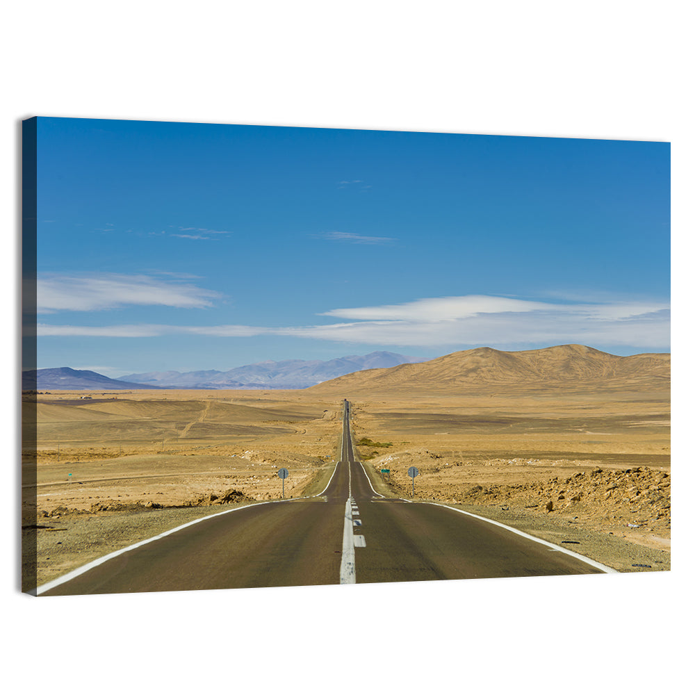 Atacama Road to the Horizon Wall Art, canvas print, landscape
