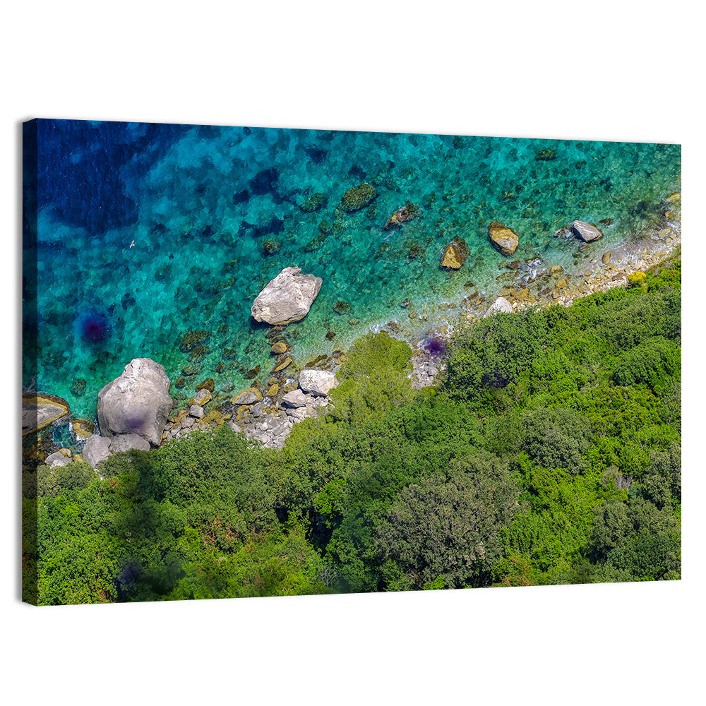 Capri Island Coast Wall Art, canvas print, landscape