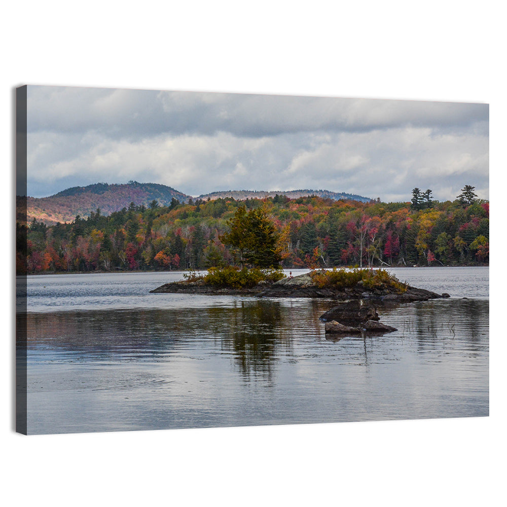 Lake Umbagog Autumn Reflection Wall Art, canvas print, landscape
