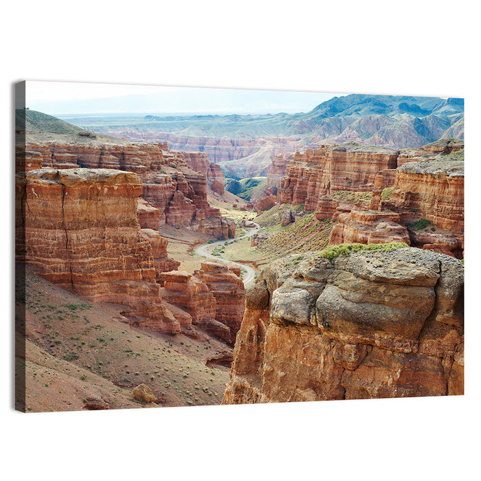 Charyn Canyon Vista Wall Art as a canvas print