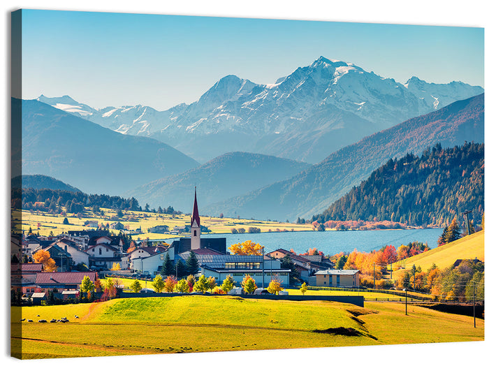 San Valentin Village Wall Art as a canvas print