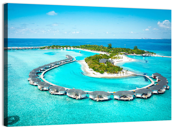 Maldives Private Island Wall Art as a canvas print
