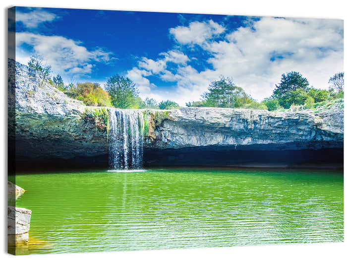 Zarecki Krov Waterfall Wall Art as a canvas print