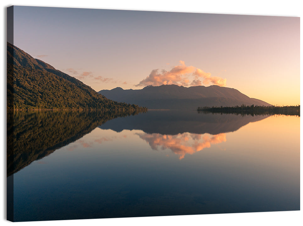 Lake Brunner Sunset Wall Art, canvas print, landscape