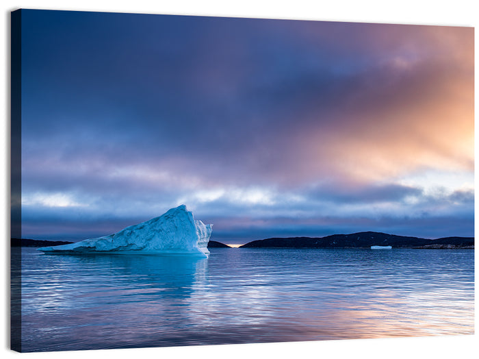 Disco Bay Iceberg Wall Art as a canvas print