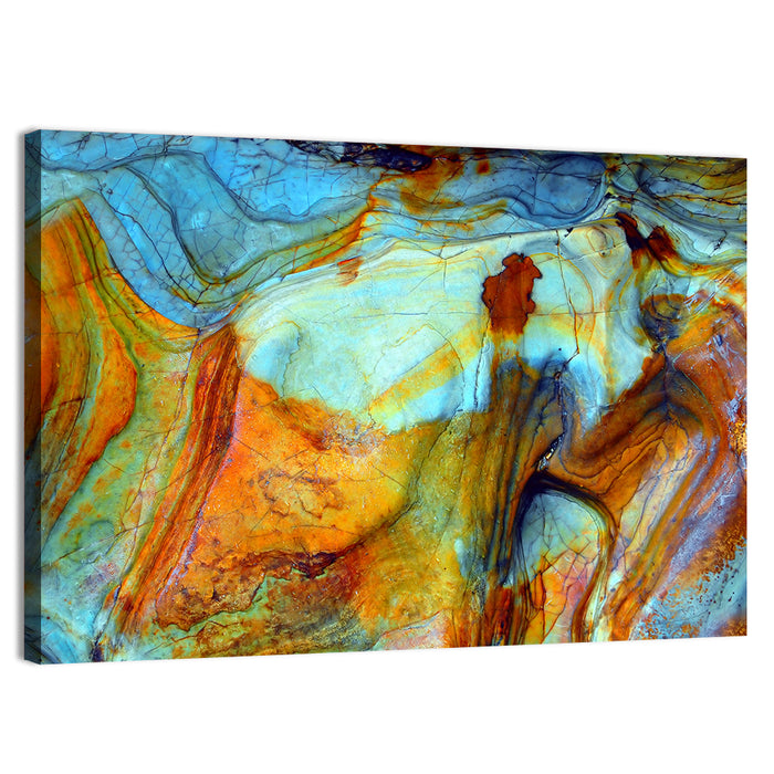 Agate-inspired Rock Pattern Wall Art as a canvas print