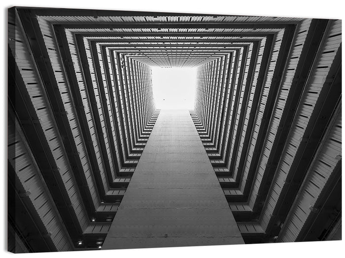 Public Estate Stairwell Wall Art as a canvas print