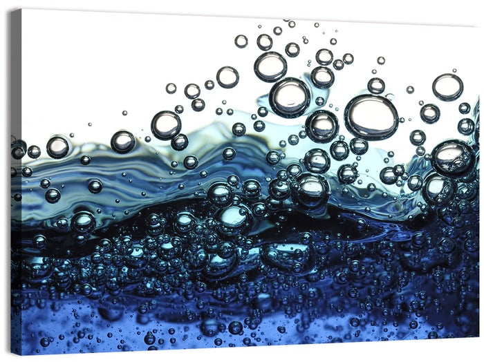 Underwater Bubbles Wall Art as a canvas print