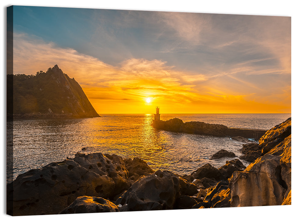 Pasajes San Juan Lighthouse Wall Art, canvas print, landscape