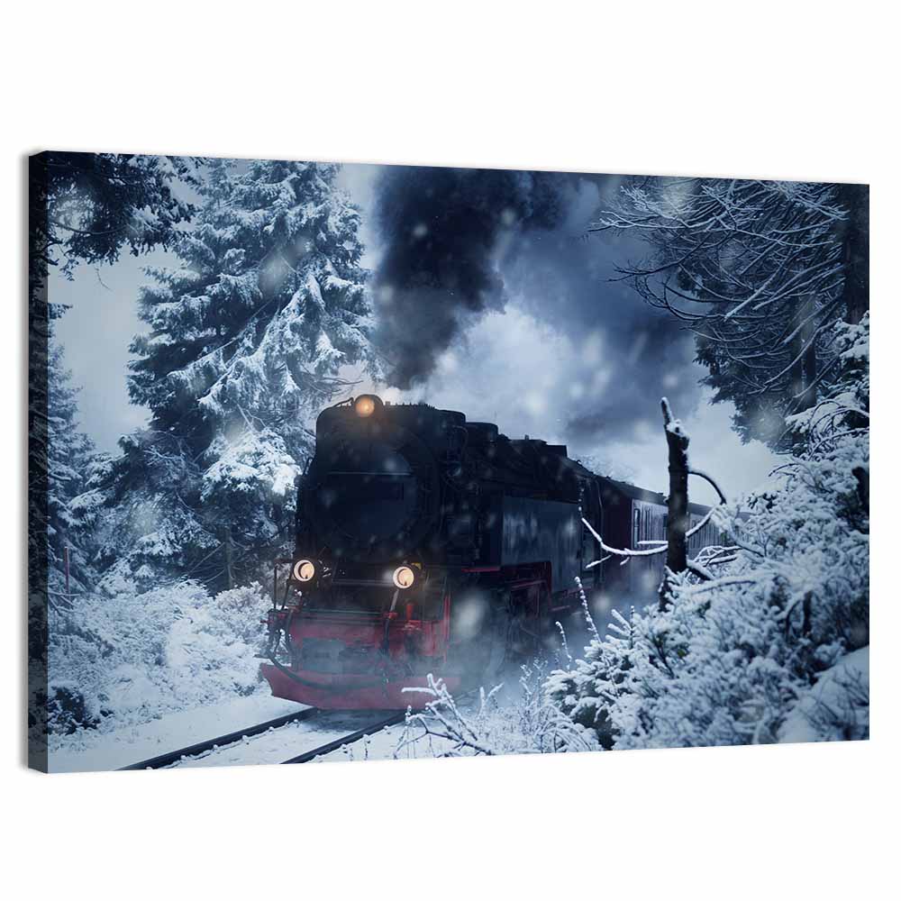 Historical Steam Locomotive Wall Art, canvas print, landscape