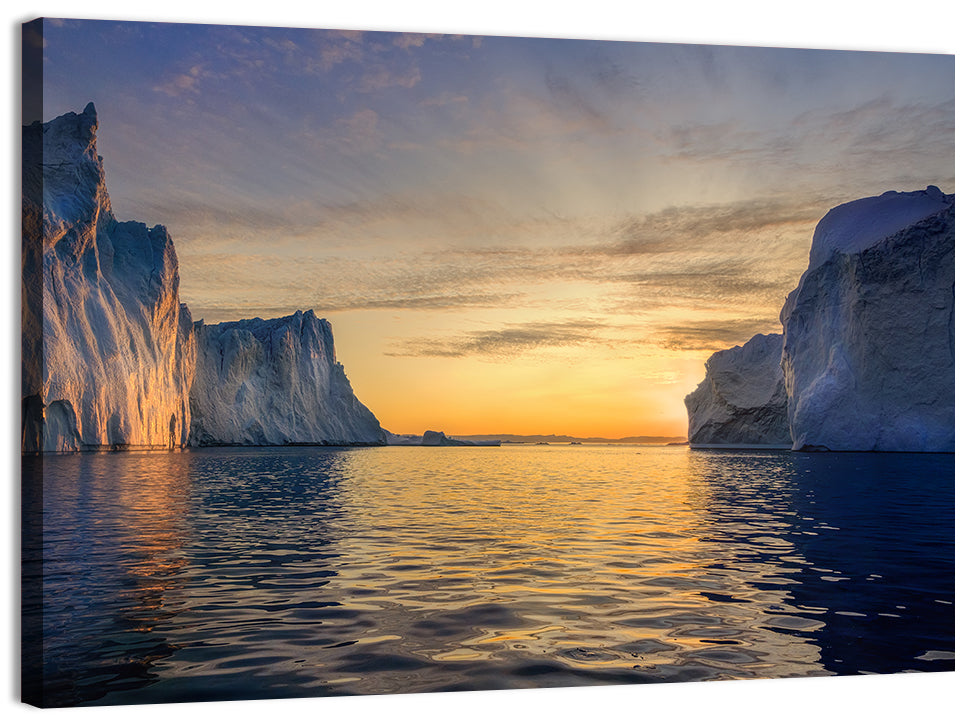 Ilulissat Glaciers, Greenland Wall Art, canvas print, landscape