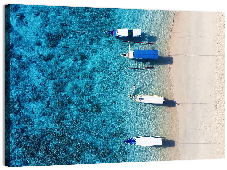 Gili Meno Aerial Seascape Wall Art, canvas print, landscape
