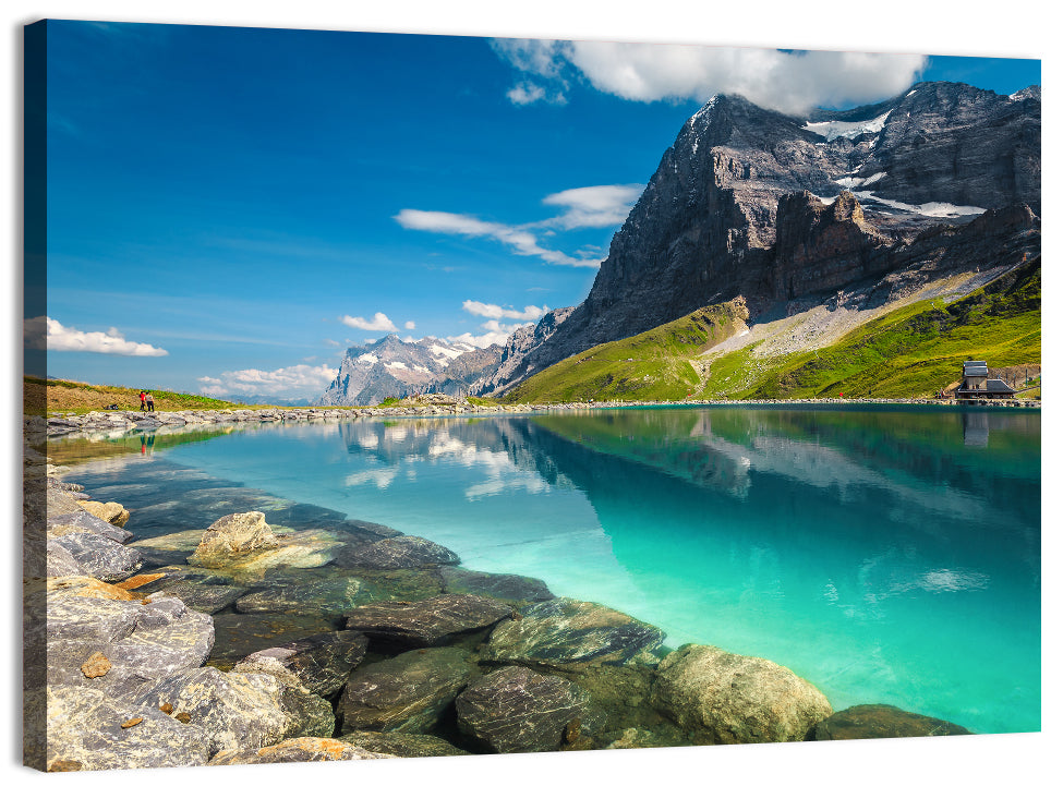 Eiger Over Bachalpsee Wall Art, canvas print, landscape