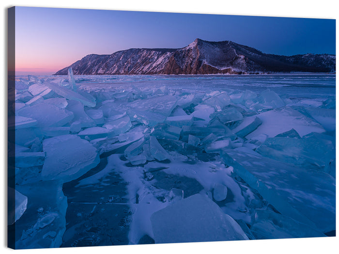 Twilight Over Lake Baikal Wall Art as a canvas print