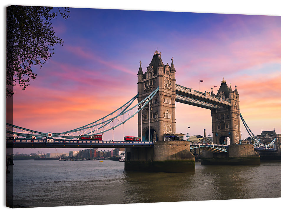 Tower Bridge at Sunset Wall Art, canvas print, landscape