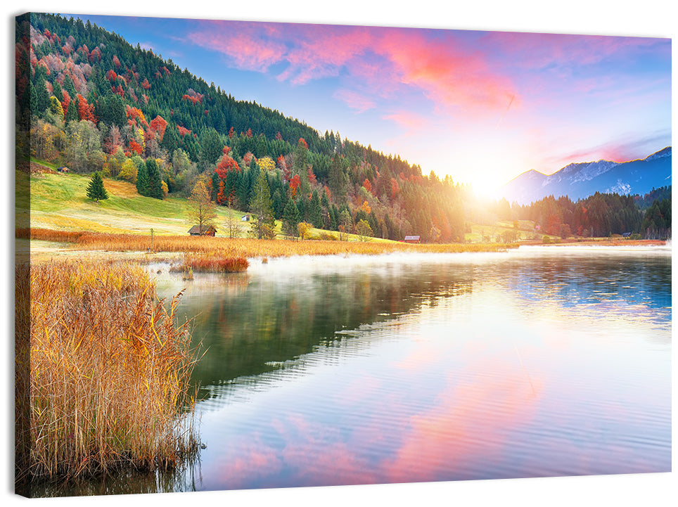 Wagenbruchsee Golden Hour Wall Art, canvas print, landscape