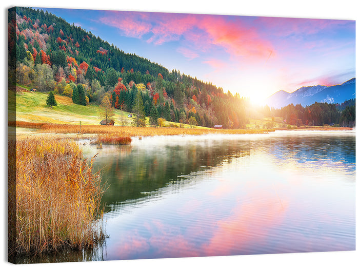 Wagenbruchsee Golden Hour Wall Art as a canvas print