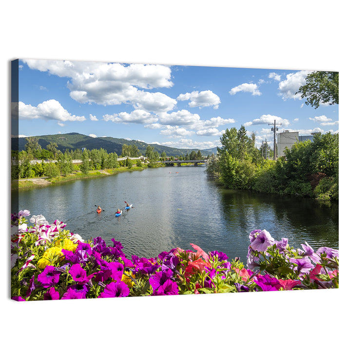 Sand Creek River with Petunias Wall Art
