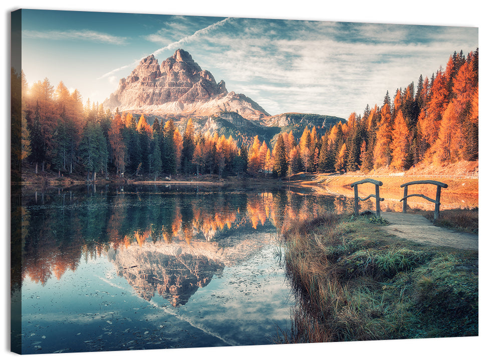 Lago Di Antorno Reflection Wall Art, canvas print, landscape