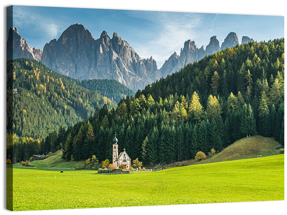 St. Magdalena Church, Santa Maddalena Wall Art, canvas print, landscape