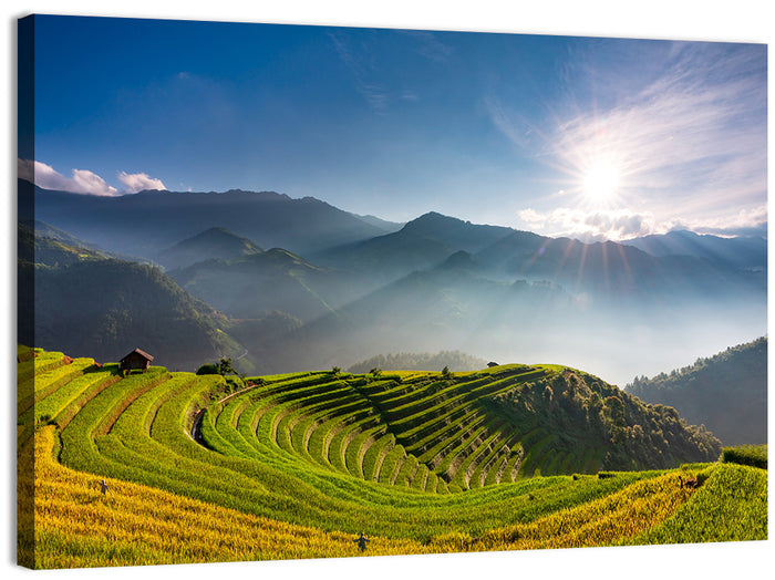 Mu Cang Chai Rice Terraces Wall Art as a canvas print