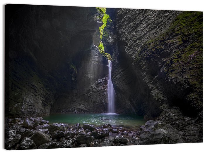 Kozjak Waterfall Wall Art as a canvas print
