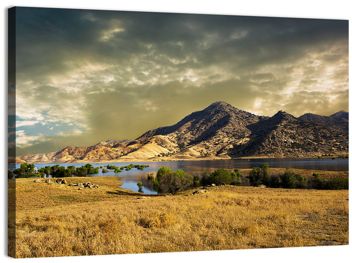 Lake Kaweah at Golden Hour Wall Art as a canvas print
