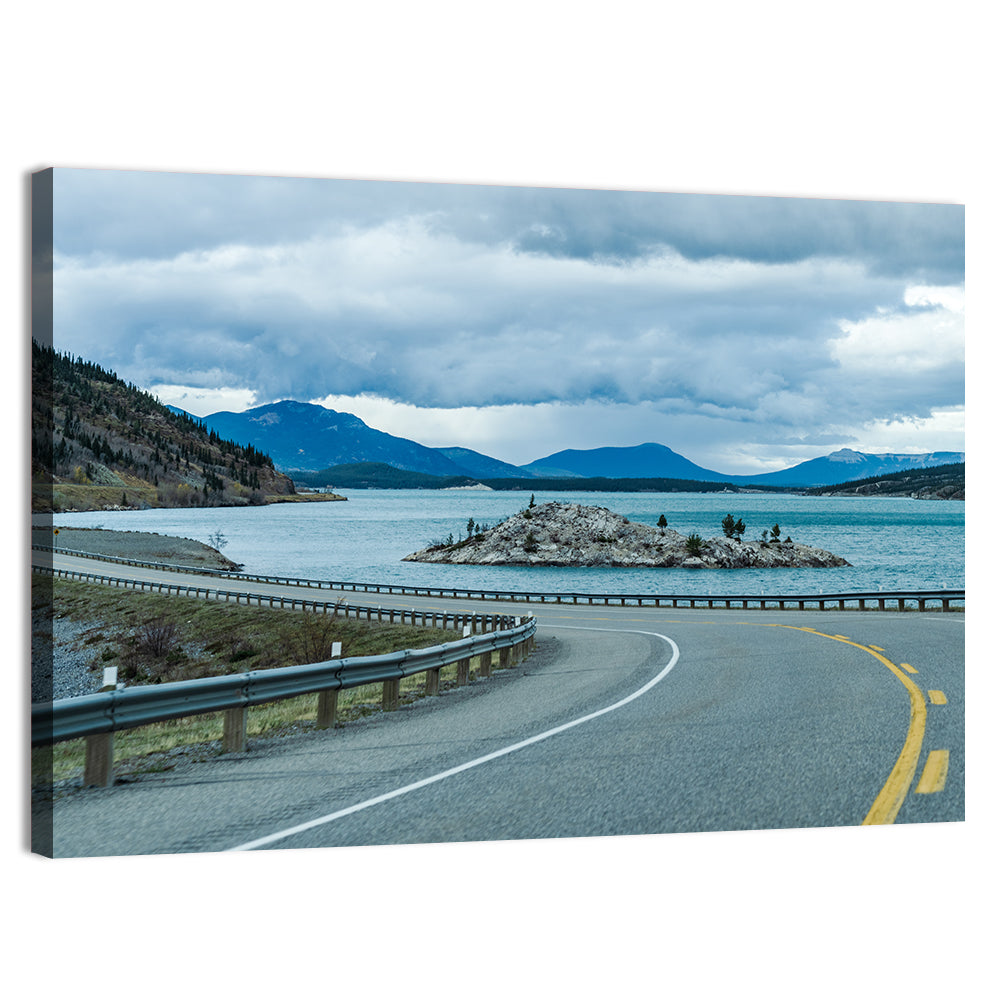 David Thompson Highway 11, Abraham Lake Wall Art, canvas print, landscape