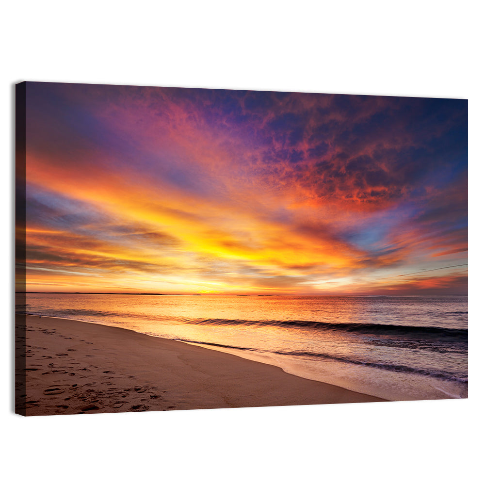 Maine Beach Sunrise Wall Art, canvas print, landscape