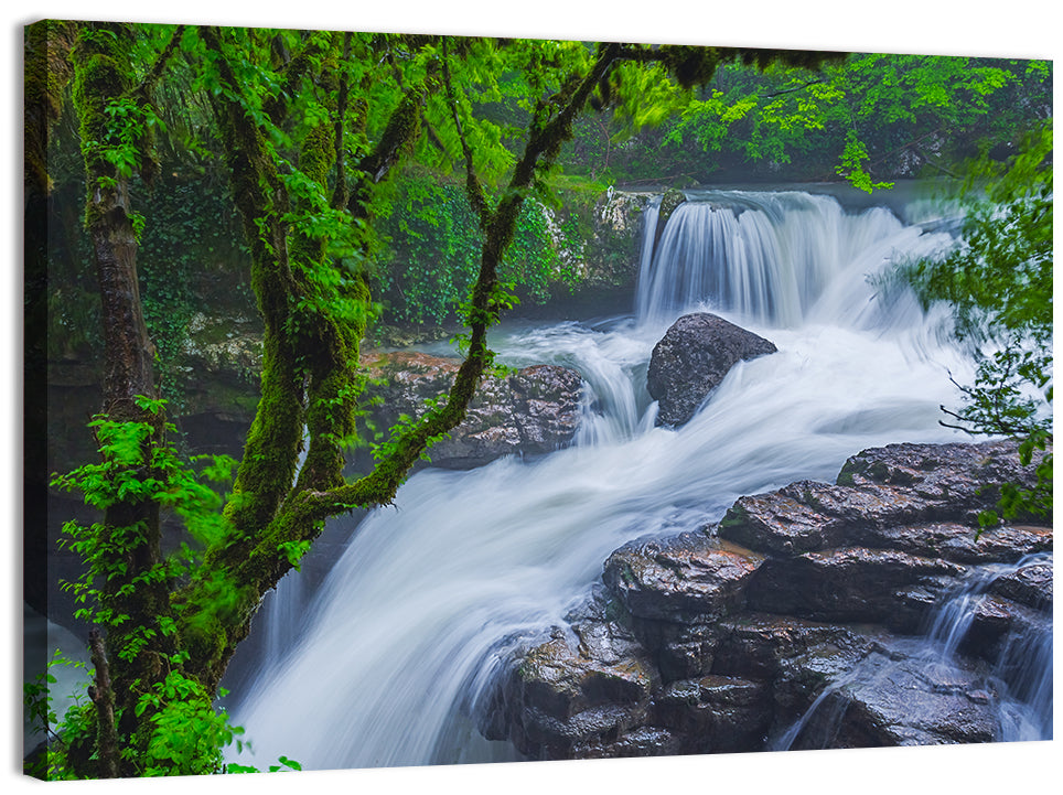 Gachedili Canyon Waterfall Wall Art, canvas print, landscape