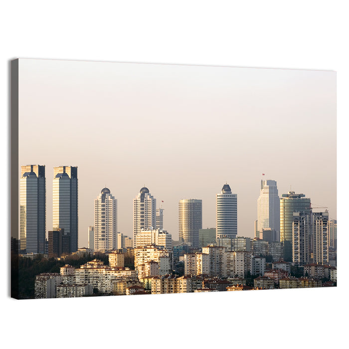 Levent Golden Hour Skyline Wall Art as a canvas print