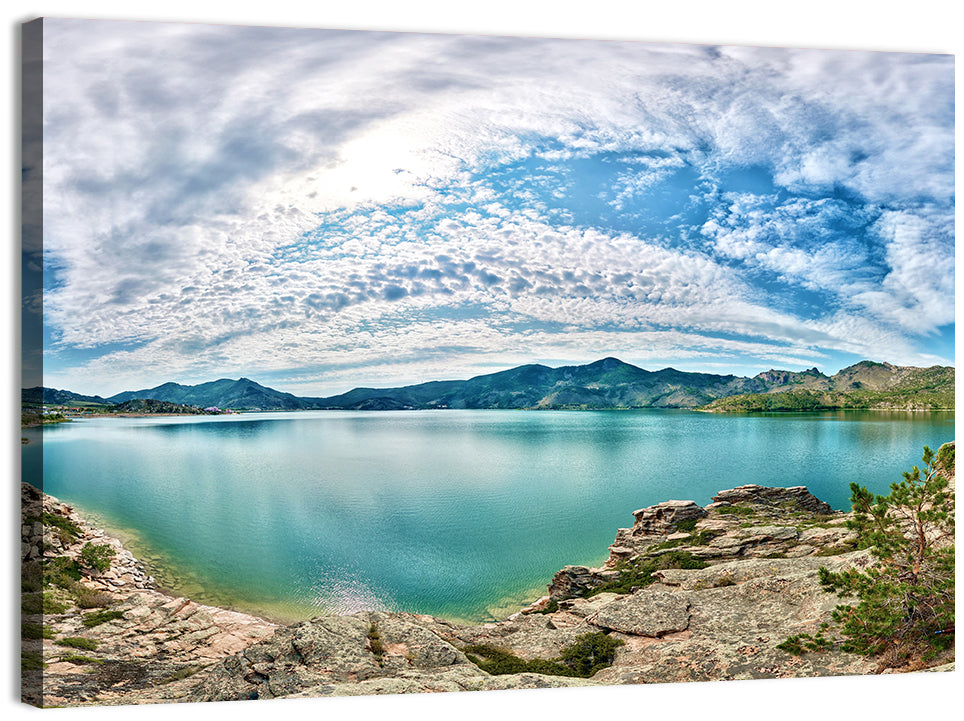 Lake Kivu Shoreline Wall Art, canvas print, landscape