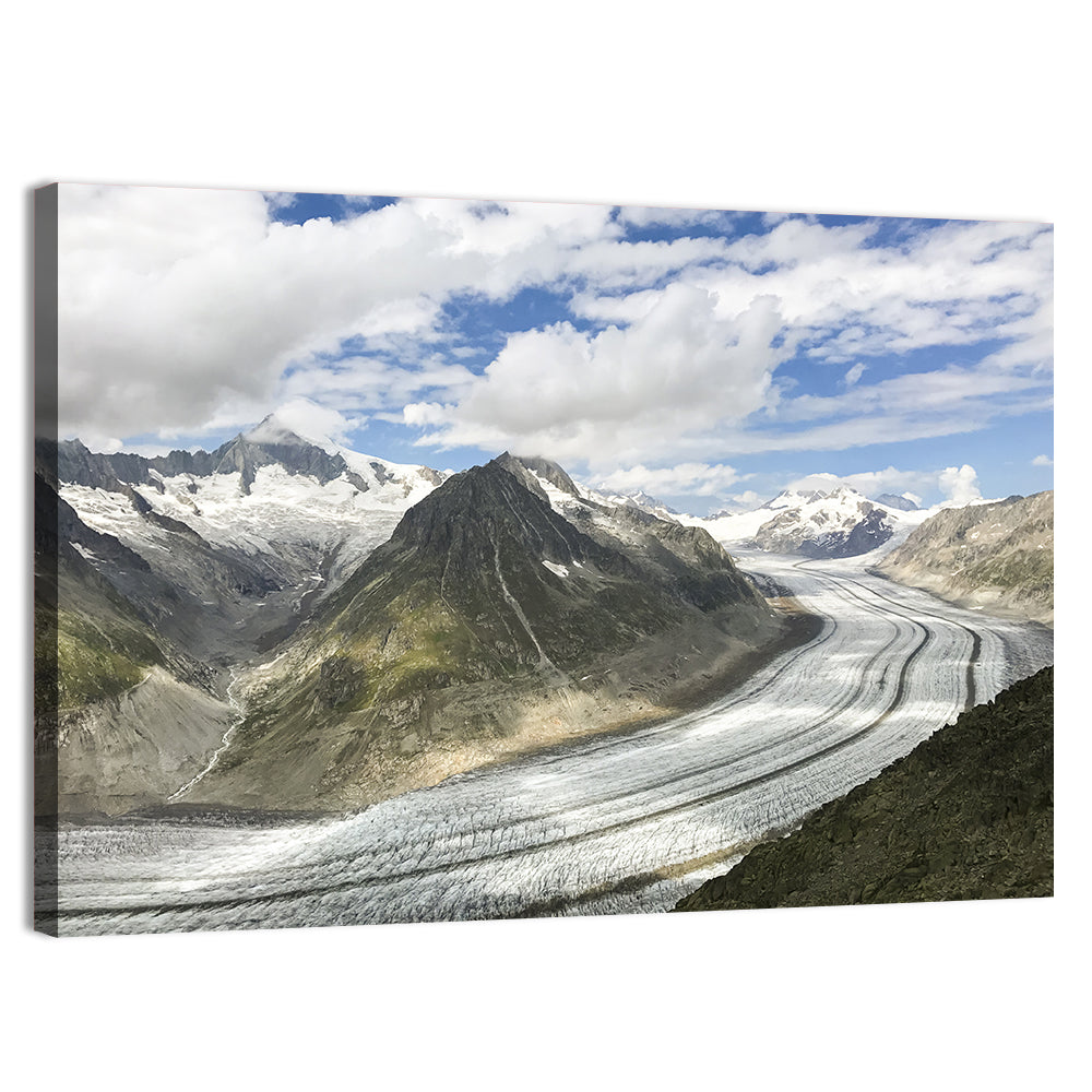 Aletsch Glacier Wall Art, canvas print, landscape