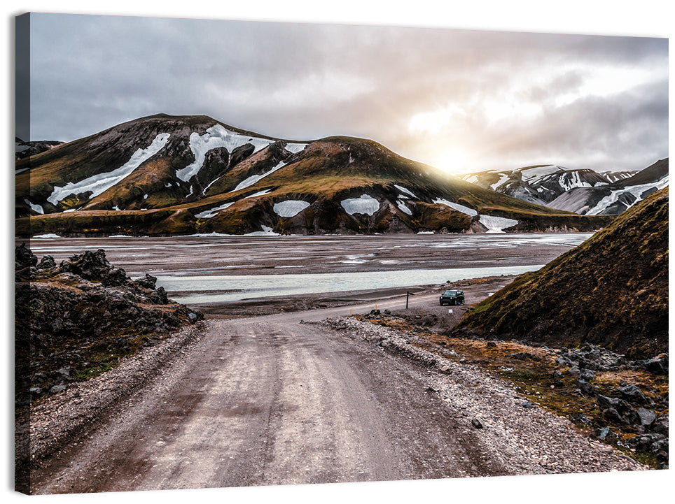 Landmanalaugar Dust Road Wall Art