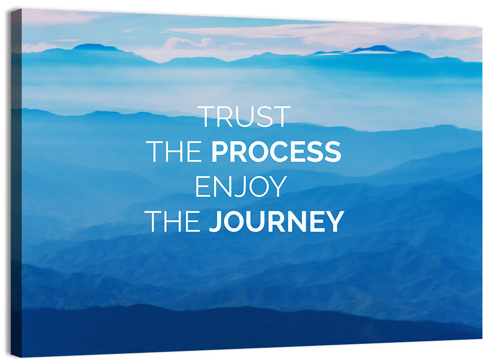 Trust the Process Mountain Layers Wall Art, canvas print, landscape
