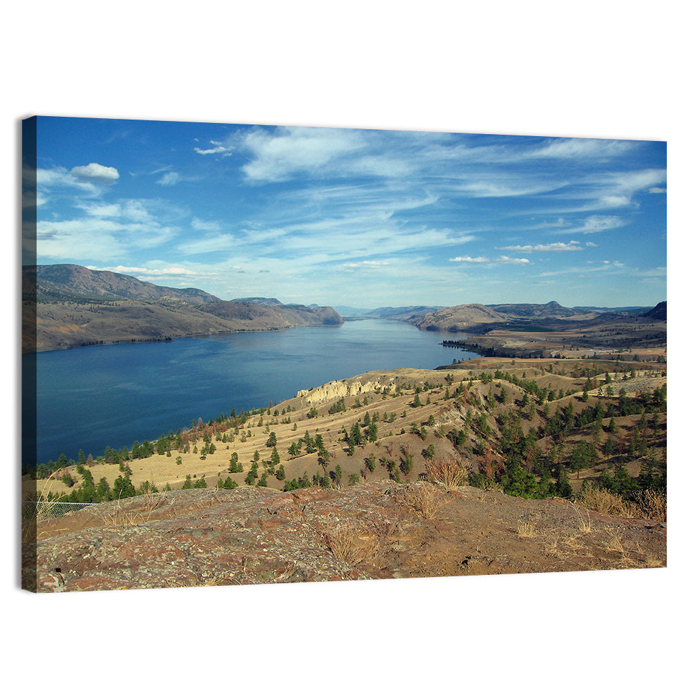 Kamloops Lake View Wall Art, canvas print, landscape