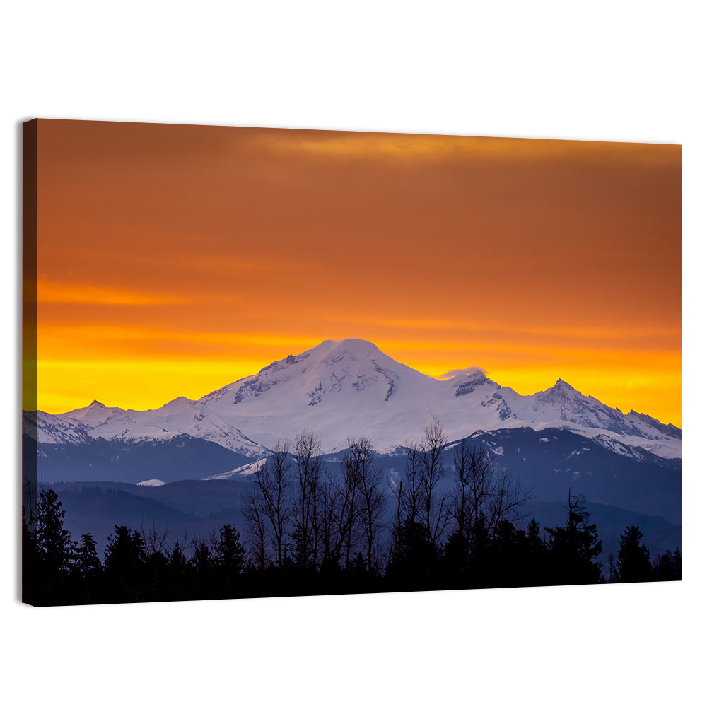 Sunrise Over Mount Baker Wall Art, canvas print, landscape