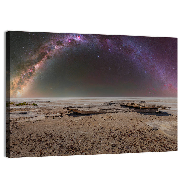 Lake Eyre Milky Way Wall Art as a canvas print
