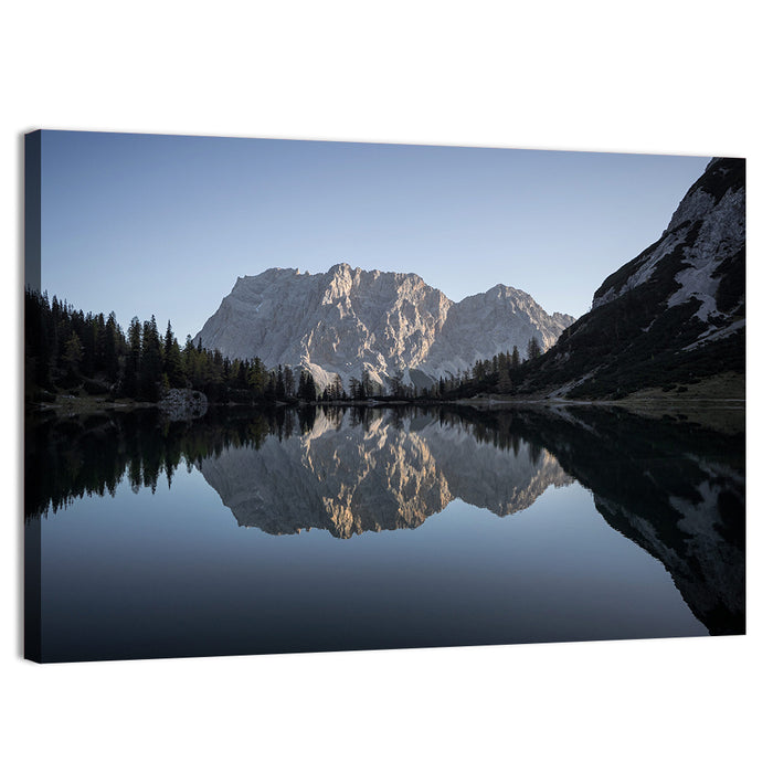 Zugspitze from Lake Seebensee Wall Art as a canvas print